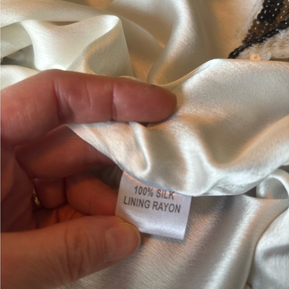 Sequin silk cropped evening jacket size XS - Picture 5 of 12